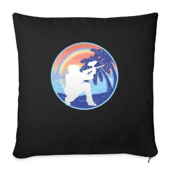 Paintball Paintball Player - Sofa pillowcase 17,3'' x 17,3'' (45 x 45 cm) - black - Front