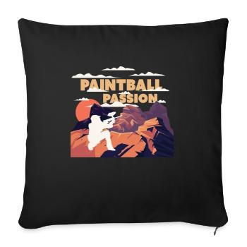 Paintball Passion - Sofakissenbezug 45 x 45 cm - Schwarz - Vorne