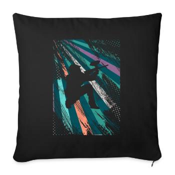 Paintball rétro - Housse de coussin décorative 45 x 45 cm - noir - Devant