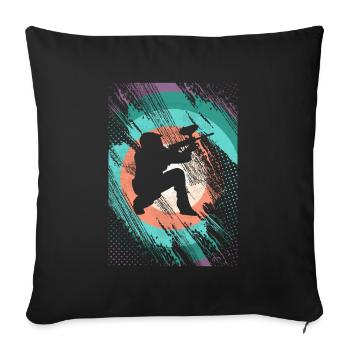 Paintball rétro - Housse de coussin décorative 45 x 45 cm - noir - Devant