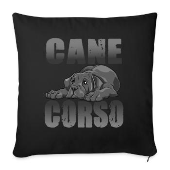 Cane Corso - Sofakissenbezug 45 x 45 cm - Schwarz - Vorne