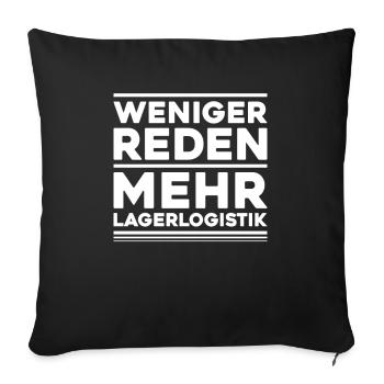Fachkraft für Lagerlogistik Warehouse Worker Lager - Sofakissenbezug 45 x 45 cm - Schwarz - Vorne