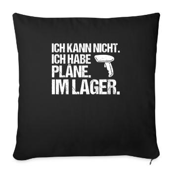 Fachkraft für Lagerlogistik Warehouse Worker Lager - Sofakissenbezug 45 x 45 cm - Schwarz - Vorne