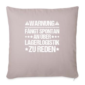 Fachkraft für Lagerlogistik Warehouse Worker Lager - Sofakissenbezug 45 x 45 cm - helles Taupe - Vorne