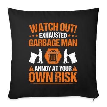 Spécialiste du recyclage et de la gestion des déchets - Housse de coussin décorative 45 x 45 cm - noir - Devant
