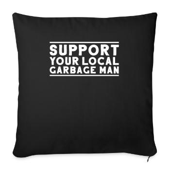Spécialiste du recyclage et de la gestion des déchets - Housse de coussin décorative 45 x 45 cm - noir - Devant