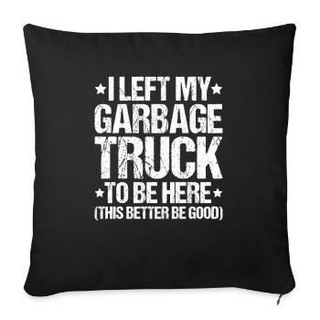 Spécialiste du recyclage et de la gestion des déchets - Housse de coussin décorative 45 x 45 cm - noir - Devant