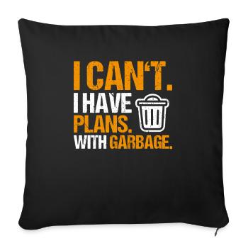 Spécialiste du recyclage et de la gestion des déchets - Housse de coussin décorative 45 x 45 cm - noir - Devant