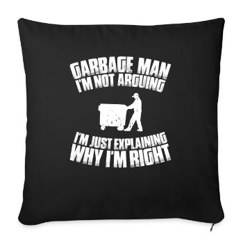 Spécialiste du recyclage et de la gestion des déchets - Housse de coussin décorative 45 x 45 cm - noir - Devant