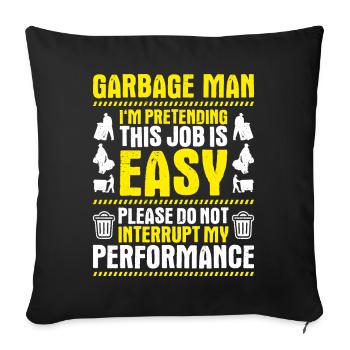 Spécialiste du recyclage et de la gestion des déchets - Housse de coussin décorative 45 x 45 cm - noir - Devant