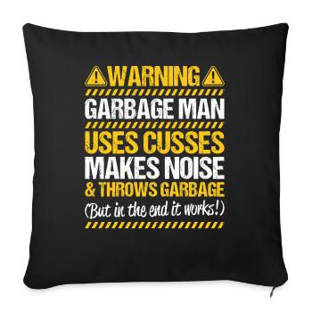 Spécialiste du recyclage et de la gestion des déchets - Housse de coussin décorative 45 x 45 cm - noir - Devant