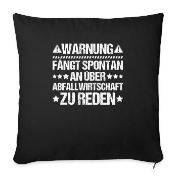 Fachkraft für Kreislauf- und Abfallwirtschaft - Sofakissenbezug 45 x 45 cm - Schwarz - Vorne