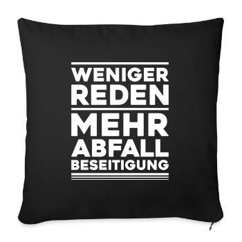 Fachkraft für Kreislauf- und Abfallwirtschaft - Sofakissenbezug 45 x 45 cm - Schwarz - Vorne