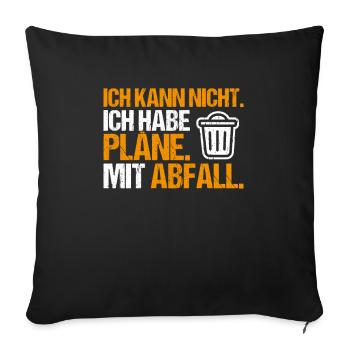 Fachkraft für Kreislauf- und Abfallwirtschaft - Sofakissenbezug 45 x 45 cm - Schwarz - Vorne