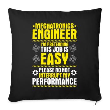 Mechatroniker Mechatronik Mechatronics Engineer - Sofa pillowcase 17,3'' x 17,3'' (45 x 45 cm) - black - Front