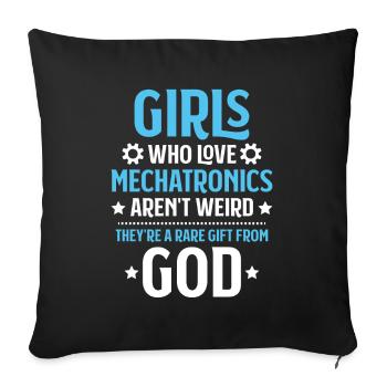 Mechatroniker Mechatronik Mechatronics Engineer - Sofa pillowcase 17,3'' x 17,3'' (45 x 45 cm) - black - Front