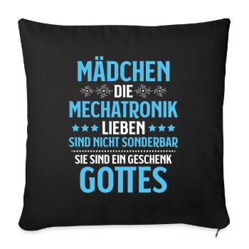 Mechatroniker Mechatronik Mechatronics Engineer - Sofakissenbezug 45 x 45 cm - Schwarz - Vorne