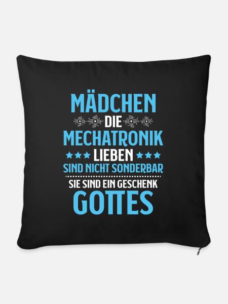 Mechatroniker Mechatronik Mechatronics Engineer - Sofakissenbezug 45 x 45 cm - Schwarz