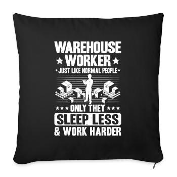 Warehouse Logistics Specialist Warehouse Worker Warehouse - Sofa pillowcase 17,3'' x 17,3'' (45 x 45 cm) - black - Front