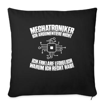 Mechatroniker Mechatronik Mechatronics Engineer - Sofa pillowcase 17,3'' x 17,3'' (45 x 45 cm) - black - Front
