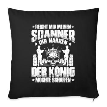 Fachkraft für Lagerlogistik Warehouse Worker Lager - Sofakissenbezug 45 x 45 cm - Schwarz - Vorne