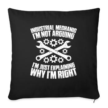 Industriemechaniker Mécanicien industriel - Housse de coussin décorative 45 x 45 cm - noir - Devant