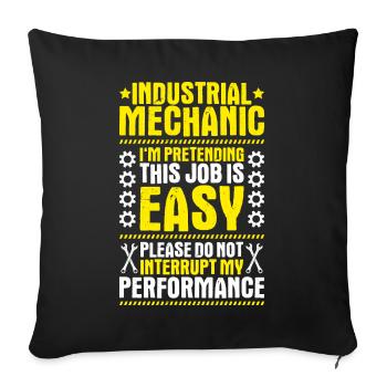 Industriemechaniker Mécanicien industriel - Housse de coussin décorative 45 x 45 cm - noir - Devant