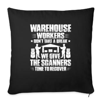 Warehouse Logistics Specialist Warehouse Worker Warehouse - Sofa pillowcase 17,3'' x 17,3'' (45 x 45 cm) - black - Front