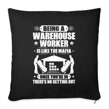 Warehouse Logistics Specialist Warehouse Worker Warehouse - Sofa pillowcase 17,3'' x 17,3'' (45 x 45 cm) - black - Front