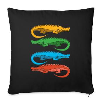 Alligator Alligator Crocodile Crocodile - Housse de coussin décorative 45 x 45 cm - noir - Devant