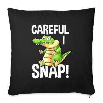 Alligator Alligator Crocodile Crocodile - Housse de coussin décorative 45 x 45 cm - noir - Devant
