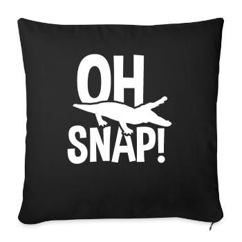 Alligator Alligator Crocodile Crocodile - Housse de coussin décorative 45 x 45 cm - noir - Devant