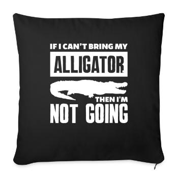 Alligator Alligator Crocodile Crocodile - Housse de coussin décorative 45 x 45 cm - noir - Devant