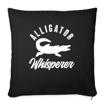 Alligator Alligator Crocodile Crocodile - Housse de coussin décorative 45 x 45 cm - noir - Devant