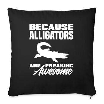 Alligator Alligator Crocodile Crocodile - Housse de coussin décorative 45 x 45 cm - noir - Devant