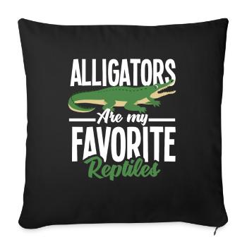 Alligator Alligator Crocodile Crocodile - Housse de coussin décorative 45 x 45 cm - noir - Devant