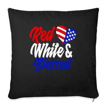 Amérique États-Unis Américain Américain - Housse de coussin décorative 45 x 45 cm - noir - Devant