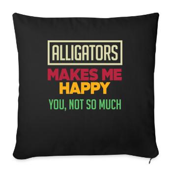 Alligator Alligator Crocodile Crocodile - Housse de coussin décorative 45 x 45 cm - noir - Devant