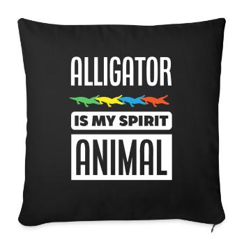 Alligator Alligator Crocodile Crocodile - Housse de coussin décorative 45 x 45 cm - noir - Devant