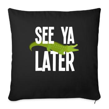 Alligator Alligator Crocodile Crocodile - Housse de coussin décorative 45 x 45 cm - noir - Devant