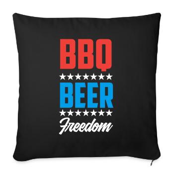 Amérique États-Unis Américain Américain - Housse de coussin décorative 45 x 45 cm - noir - Devant