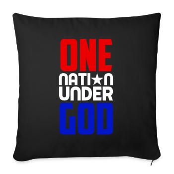 Amérique États-Unis Américain Américain - Housse de coussin décorative 45 x 45 cm - noir - Devant