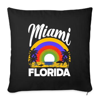 Florida - Sofa pillowcase 17,3'' x 17,3'' (45 x 45 cm) - black - Front