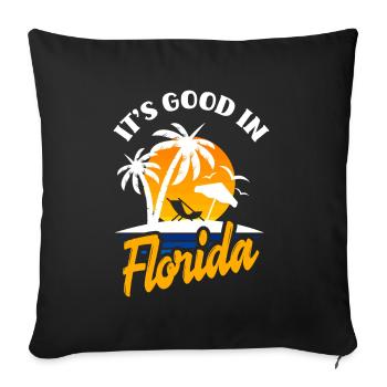 Florida - Sofa pillowcase 17,3'' x 17,3'' (45 x 45 cm) - black - Front