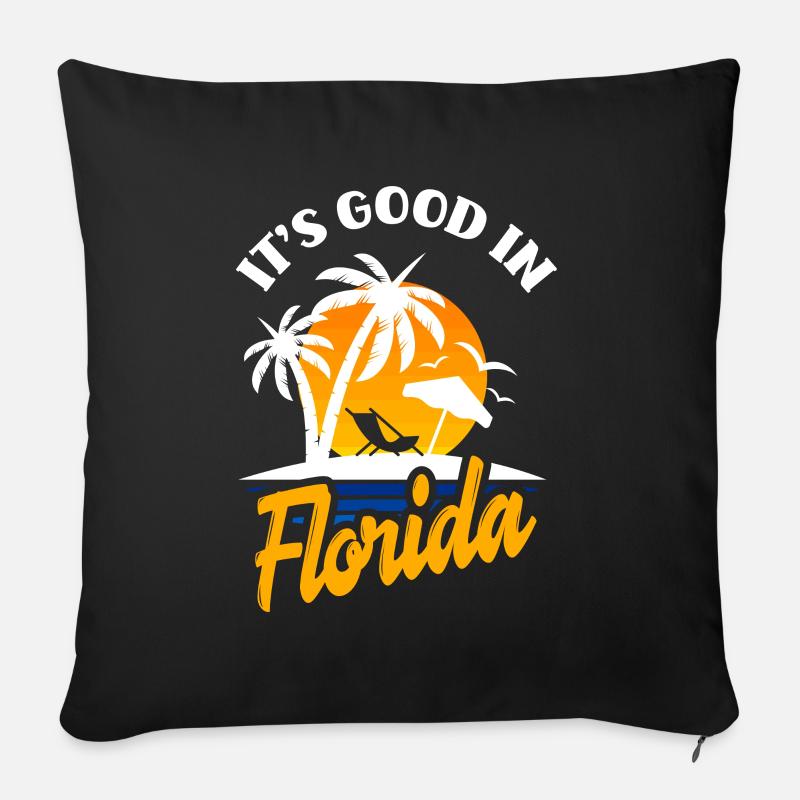 Florida - Sofakissenbezug 45 x 45 cm - Schwarz