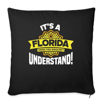 Florida - Sofa pillowcase 17,3'' x 17,3'' (45 x 45 cm) - black - Front