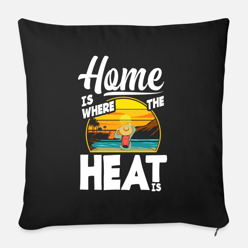 Floride - Housse de coussin décorative 45 x 45 cm - noir