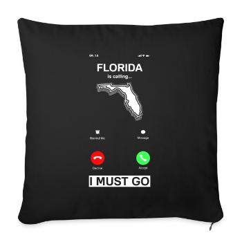 Florida - Sofa pillowcase 17,3'' x 17,3'' (45 x 45 cm) - black - Front