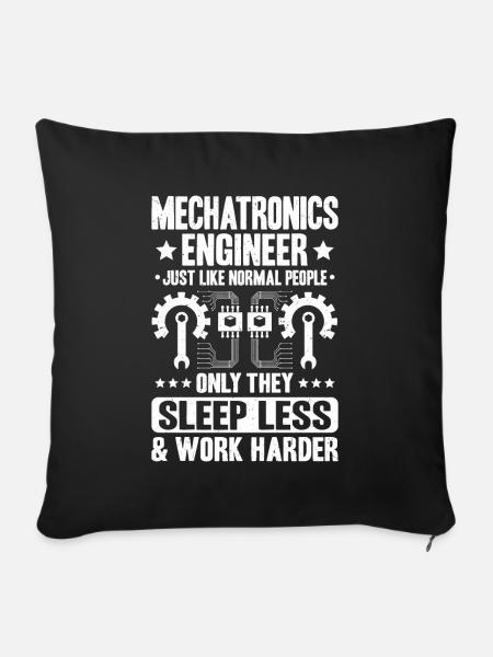 Mechatroniker Mechatronik Mechatronics Engineer - Sofakissenbezug 45 x 45 cm - Schwarz