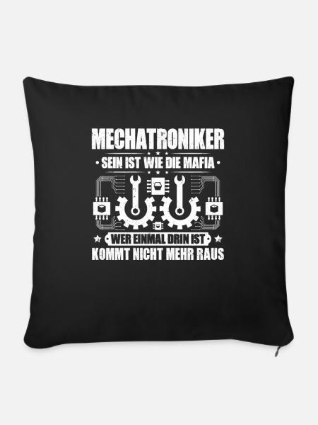 Mechatroniker Mechatronik Mechatronics Engineer - Sofakissenbezug 45 x 45 cm - Schwarz